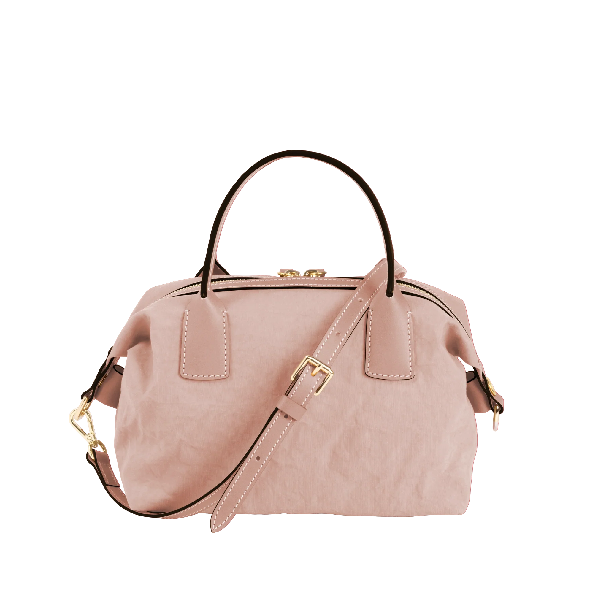 Ultra-Light Nylon Leather Trim Adjustable Crossbody Satchel Bag